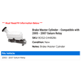 thumbnail image 2 of Brake Master Cylinder - Compatible with 2005 - 2007 Saturn Relay 2006, 2 of 2