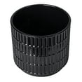 thumbnail image 3 of Mainstays 6" x 6" x 5.5" Round Black Ceramic Grid Plant Planter, 3 of 9