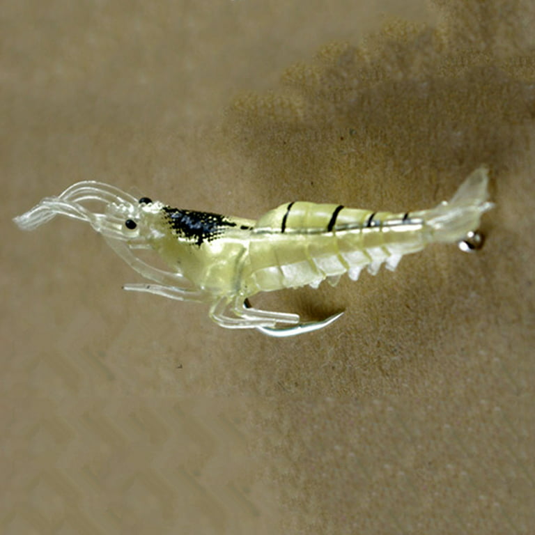 ROBOT-GXG 5pcs/lot Soft Simulation Shrimp Fishing Lure Artificial Prawn  Fishing Baits With Hooks 