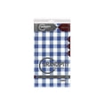 thumbnail image 5 of Blue Gingham Checkered 12 Pack Premium Disposable Plastic Picnic Tablecloth 84" Inch Round Table Cover By Grandipity, 5 of 7