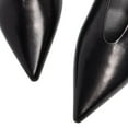 thumbnail image 3 of FSJ Women Pointed Toe Slip on Pumps V Cut Low Spool Heels Comfortable Business Daily Dress Shoes Size 5 Black, 3 of 4