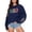 Navy, variant on Gunia Plus Size Womens Sweatshirts Fashion Jesus Print Sweatshirt Casual Loose Fit Pullover Top Hoodless Crewneck Long Sleeve Shirt Fall Trendy Clothes Navy S-3Xl