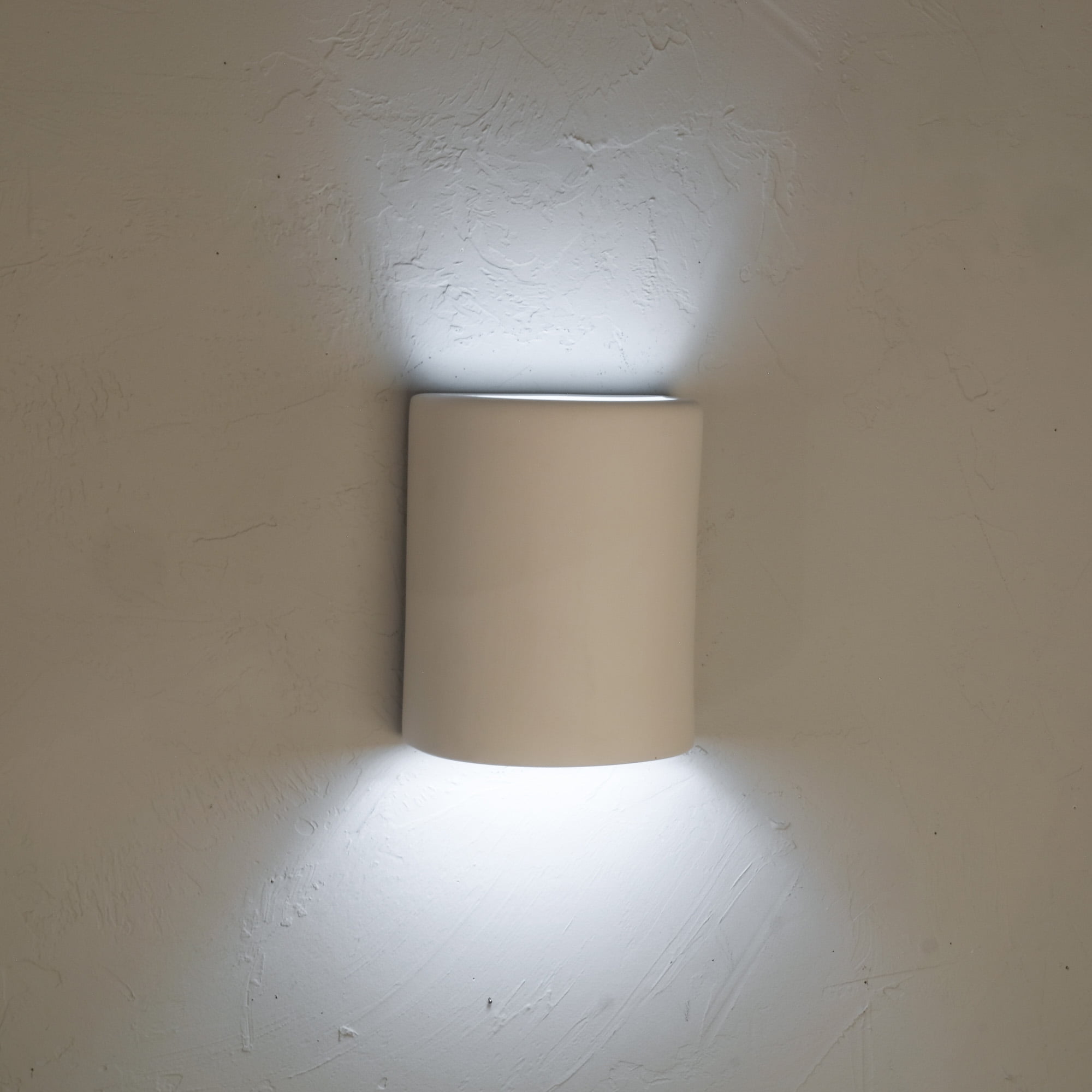 Luxury Lighting, Gilly 10" High Ceramic Outdoor Wall Mounted Light, Paintable White Bisque, Electric,  120VAC, LED Bulb Included