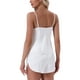thumbnail image 3 of Conjuntos de pijamas de satén para mujer INSPIRE CHIC, top de tirantes con pantalones cortos, 2 piezas, ropa de dormir, conjunto de pijama de seda, XL, blanco, 3 of 6