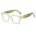 thumbnail image 4 of Hiking New Square Flat Mirror Simple Fashion Anti Blue Light Eyelasses Package Flower Ink Design Large Frame Glasses Female, 4 of 5