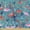 Colorful Animals Swirls, variant on Ambesonne Flamingo Fabric by the Yard Upholstery, Retro Scene Polka Dots, 10 Yards, Seafoam and Pink