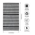 thumbnail image 2 of Balery Black And White Stripes Toalla de Microfibra Premium con Estampado – 27.5x16 pulgadas, Alta Absorción, Suave y Aterciopelada, Secado Rápido, 2 of 6