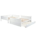 thumbnail image 6 of White Full Over Full Bunk Bed with Twin Trundle - Solid Wood, Space-Saving Design, Perfect for Bedrooms, 79.5"L x 57"W, 6 of 12