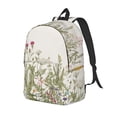 thumbnail image 1 of Disketp Herbs and Wildflowers print Canvas Backpack Lightweight Travel Daypack Student Rucksack Laptop Backpack-Small, 1 of 5
