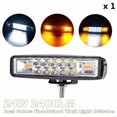 thumbnail image 4 of Fauful Three In One 6 Inch 24W 2400Lm White Amber Fog Warning Flash Strobe Led Work Light For Car Truck Motorcycle 12V 24V, 4 of 5