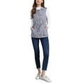 thumbnail image 2 of INSPIRE CHIC Women's Sleeveless Jacket Drawstring Waist Zip Up Cotton Cargo Vest with Pocket Cement Gray S, 2 of 6