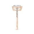 thumbnail image 3 of ANGARA Natural 0.32 Ct. Diamond Halo Ring in 14K Rose Gold for Women (Ring Size: 12), 3 of 10
