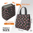 thumbnail image 3 of Pioneer Flower Floral Print Pattern Insulated Lunch Bag for Women Men, Large Portable Soft Cooler Tote, Thermal Food Storage Bag with Pearl Cotton, 8.66L, 8.75"x5.75"x9.5", 3 of 6