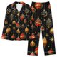 thumbnail image 4 of Puntoco Conjunto de pijama cómodo para mujer, pijama de manga larga con pantalones largos para mujer y hombre, ropa de casa sexy para mujer, 4 of 5