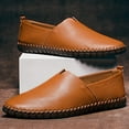 thumbnail image 5 of Tawop Men Dress Shoes Clearance Faux Leather Casual Loafer Brown Size:9, 5 of 9