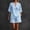 Blue, variant on Yuhangmm Solid Color V Neck Casual Two Piece Set for Women Shorts and Top Everyday Wear Resort Comfortable Blend Spring Summer Blue XXL