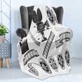 thumbnail image 4 of Movie Theater Soft Flannel Fleece Blanket, Movie Industry Themed Greyscale Illustration of Projector Film Slate and Reel, Cozy Plush for Indoor and Outdoor Use, 50" x 70", Grey Black, by Ambesonne, 4 of 5