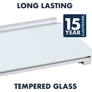 Quartet Glass Dry-Erase Desktop Computer Pad, 18 x 6, White Surface, Frameless