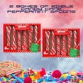 thumbnail image 2 of Edible Sugar Candy Cane Peppermint Flavored Spoon 6Cts for Hot Chocolate Party and Coffee Bulk Christmas Flavors Birthday Goody Filler Stocking Stuffer Fun Party Supplies 2 Boxes of 6 Pack Each, 2 of 7
