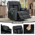 thumbnail image 5 of Bonzy Home Set of 2 Living Room Heated Massage Recliner Power Lift Chair Recliner for Elderly with Cup Holder and USB, Black, 5 of 9