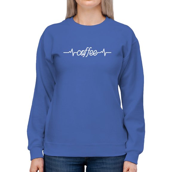 Heart Beat Coffee Women Sweatshirt, Female XX-Large