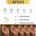 thumbnail image 4 of APSVO 5 Pairs 18K Gold Plated Flower Stud Earrings for Women Hypoallergenic Small Post Earring Sets Birthday Graduation Jewelry Gifts Teen Her Mom Girlfriend Female Lady Wife Adults Ideas, 4 of 5