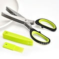 thumbnail image 1 of 5-Layer Stainless Steel Herb & Vegetable Scissors with Sharp Blades - Multi-Purpose Kitchen & Office Tool for Shredding Paper, Cutting Spices - Ergonomic Handle, Rust-Resistant, Space-Saving Design, 1 of 5
