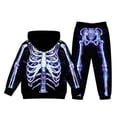 thumbnail image 6 of XIYON Boy Halloween Outfit Skeleton Pullover Hoodie and Sweatpants Cozy 2 Piece Sweatsuit Fall Winter Casual Outfit, 6 of 6