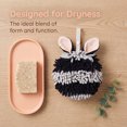 thumbnail image 5 of REGALWOVEN 1 Pc Fluffy Chenille Ball Hand Towels with Hanging Loops Rabbit Shape Quick Drying Soft Absorbent Black 7" x 7", 5 of 7