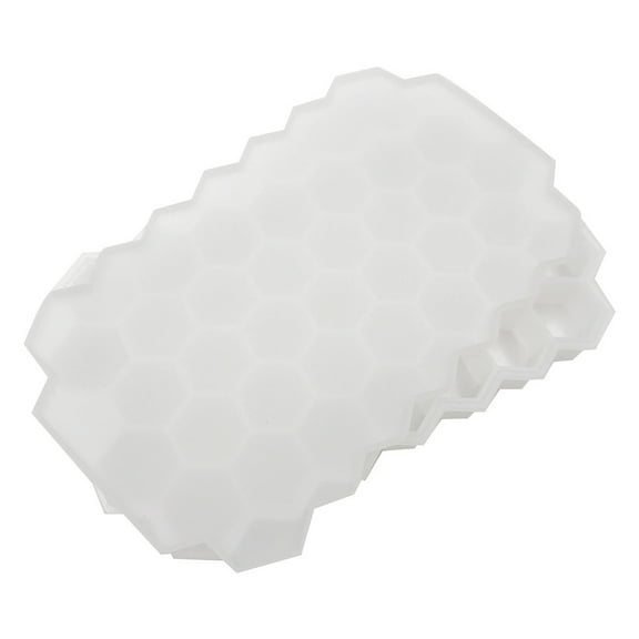 Vikakiooze Honeycomb pattern ice maker ice tray with lid, easy-release silicone and spill-resistant removable lid for cocktails, freezers, and more