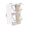 thumbnail image 3 of Gnmfd Plastic Tea Bag and Coffee Pod Organizer, Double Layer Storage Box for Kitchen Cabinets, Countertops, Pantry, Condiments, Seasonings, Coffee Station and Home Office Use, 3 of 6
