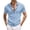 Sky Blue, variant on Mens Outdoor Relaxed Fit Polo Shirt Zip Placket T Shirt Jacquard Short Sleeve Top Black L