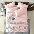 thumbnail image 2 of Swift Home 6-Piece Soft Lightweight Blush Microfiber Sheet Set with Extra Pillowcases, King, 2 of 5