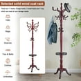 thumbnail image 6 of XXLYY 77" Wooden Coat Rack Freestanding - Adjustable Hall Tree Stand with Tray, Heavy Duty Coat Hanger for Entryway, Bedroom, Living Room, Office, 6 of 7