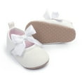 thumbnail image 5 of Liyamei Toddler Kids Girls Soild Colour Bowknot Princress Shoes Soft Sole The Floor Barefoot Non First Walkers Prewalker Shoes Sneakers Size 6-12 Months, 5 of 5