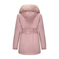 thumbnail image 5 of Gamivast Fleece Lined Jackets for Women Fuzzy Sherpa Zip up Faux Fur Hooded Coats with Pockets Winter Drawstring Waist Long Sleeve Warm Outerwear Casual Trendy Outfits, 5 of 5