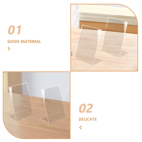 CIMAXIC Acrylic Sign Holders for Price Display in Small Office Desk 9Pcs