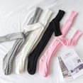 thumbnail image 3 of Derest Women's Extra Long Cable Knit Thigh High Socks – Winter Warm Over Knee Boot Stockings, Soft & Stretchy Leg Warmers, 3 of 7
