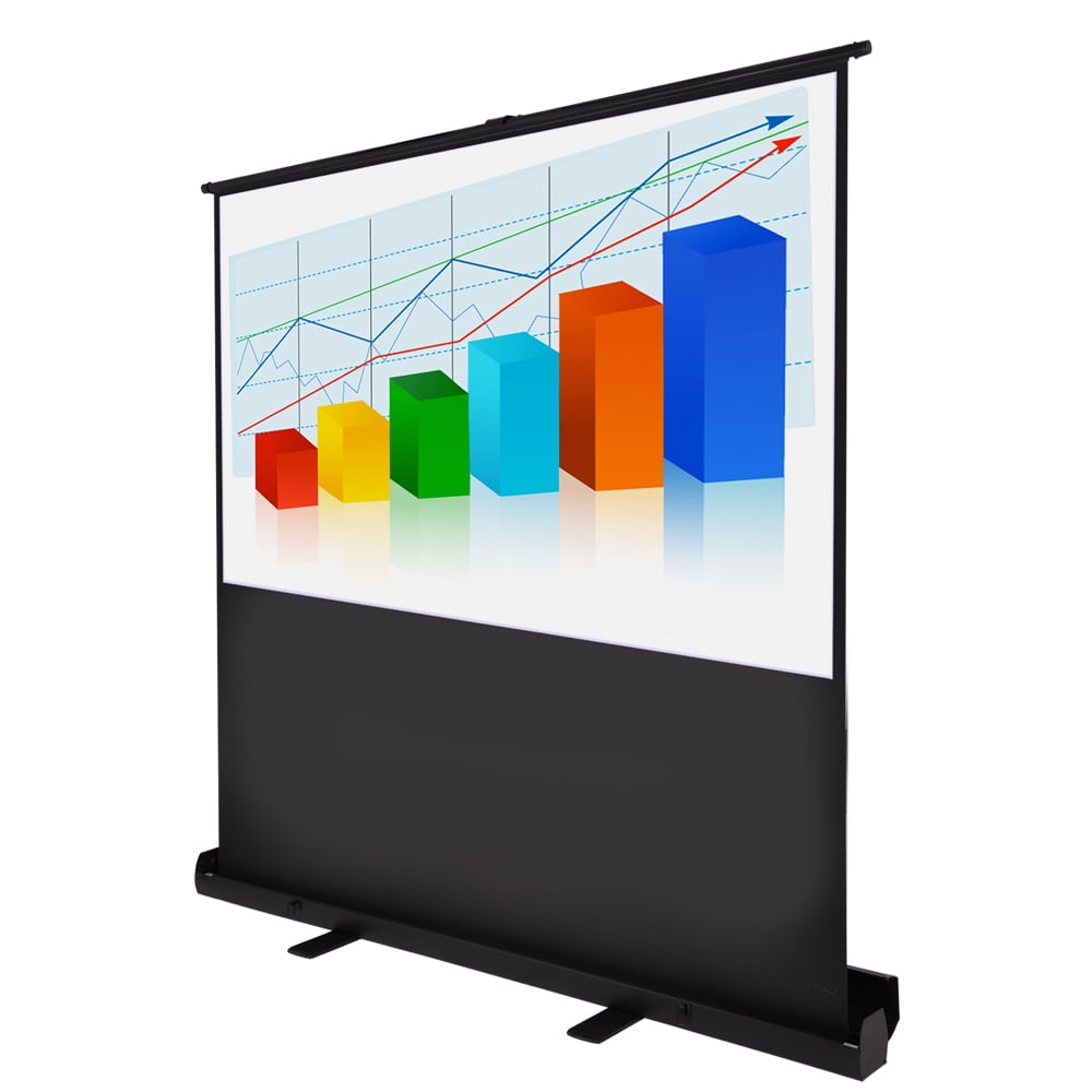 Floor Stand 60" Diagonal 43 HD Pull Up Floor Projector Screen 48"x36