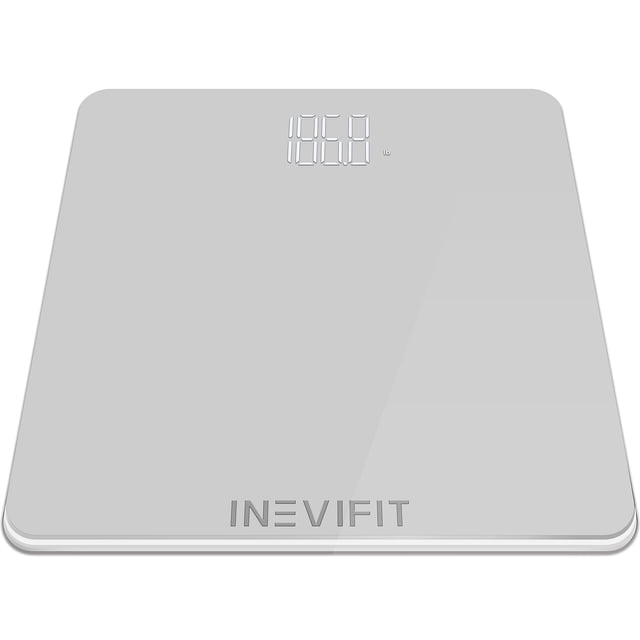 Báscula de baño INEVIFIT, báscula corporal digital de baño de alta precisión, mide con precisión un peso de hasta 400 lb