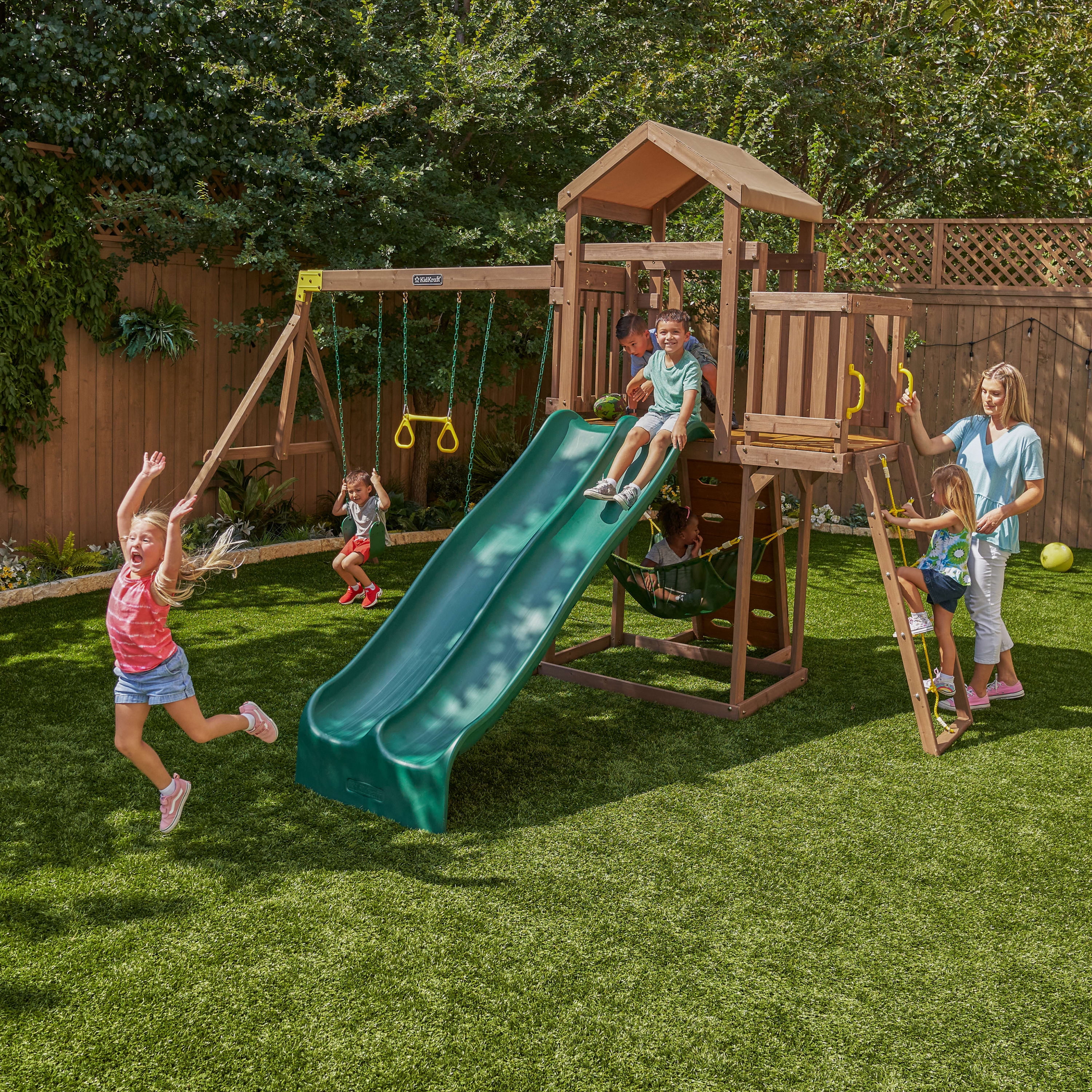 VidaXL 4-Kid Swing Set With Steel Frame – Perfect For Ages 3-10, Easy To Assemble!