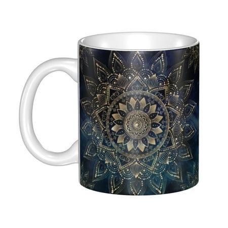 

Mandala Turquoise Mugs Custom Floral Pattern Ceramic Coffee Mug Cup Creative Present Outdoor Work Camping Cups