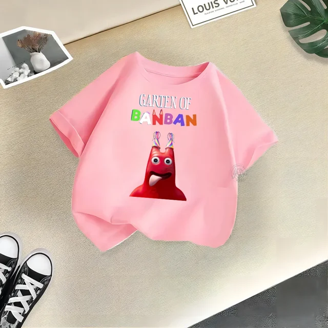 Vêtements d'Été pour Enfants T-shirt Sport de Rue en Coton Pur Garçons Filles T-shirt Mode Confortable Col Rond Tee Top