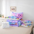 thumbnail image 6 of jejeloiu Initial Letter L 7pcs Bedding Comforter Set,Watercolor Sealife Shell Queen Bedding Sets For Mermaid Lover Reversible, 6 of 8