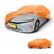thumbnail image 1 of Funda para coche Unique Bargains Impermeable para Todo Clima Automotriz Exterior Protección Anti-UV Sol Lluvia Funda Exterior Completa para Toyota Camry 210D-PU Naranja con Franjas Reflectantes, 1 of 4