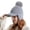 Grey, variant on Women's Winter Knitted Wool Hat with Duck Brim Baseball Style Cold Proof Cap