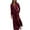 Red, variant on Kmdttou Women's Summer Casual Waistband Long Sleeved Dress With Zipper Pure V-Neck Dress,Fashionable Casual Dresses for Women 2025