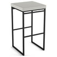 thumbnail image 1 of Amisco Easy 26 in. Counter Stool - Light Grey Polyester / Black Metal, 1 of 8