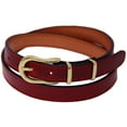 thumbnail image 1 of Womens 1 Inch Skinny Red Leather Belt Gold Buckle Set Double Layer, 1 of 4