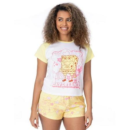 Spongebob Squarepants Womens Short Sleeved Pyjama Set Multicolor Xs